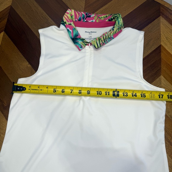 Tommy Bahama Pink and Green Tropical golf skirt/skort and shirt - Picture 5 of 10